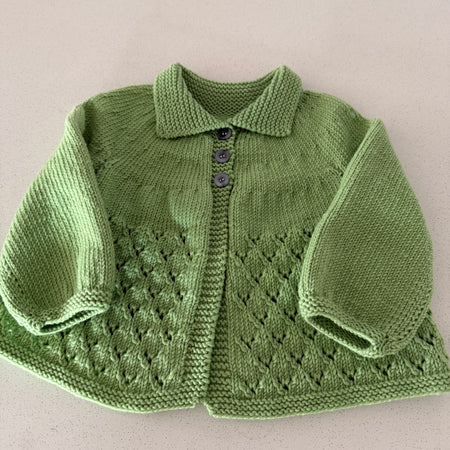 Lace and Diamond Cardigan, Size 12-18months