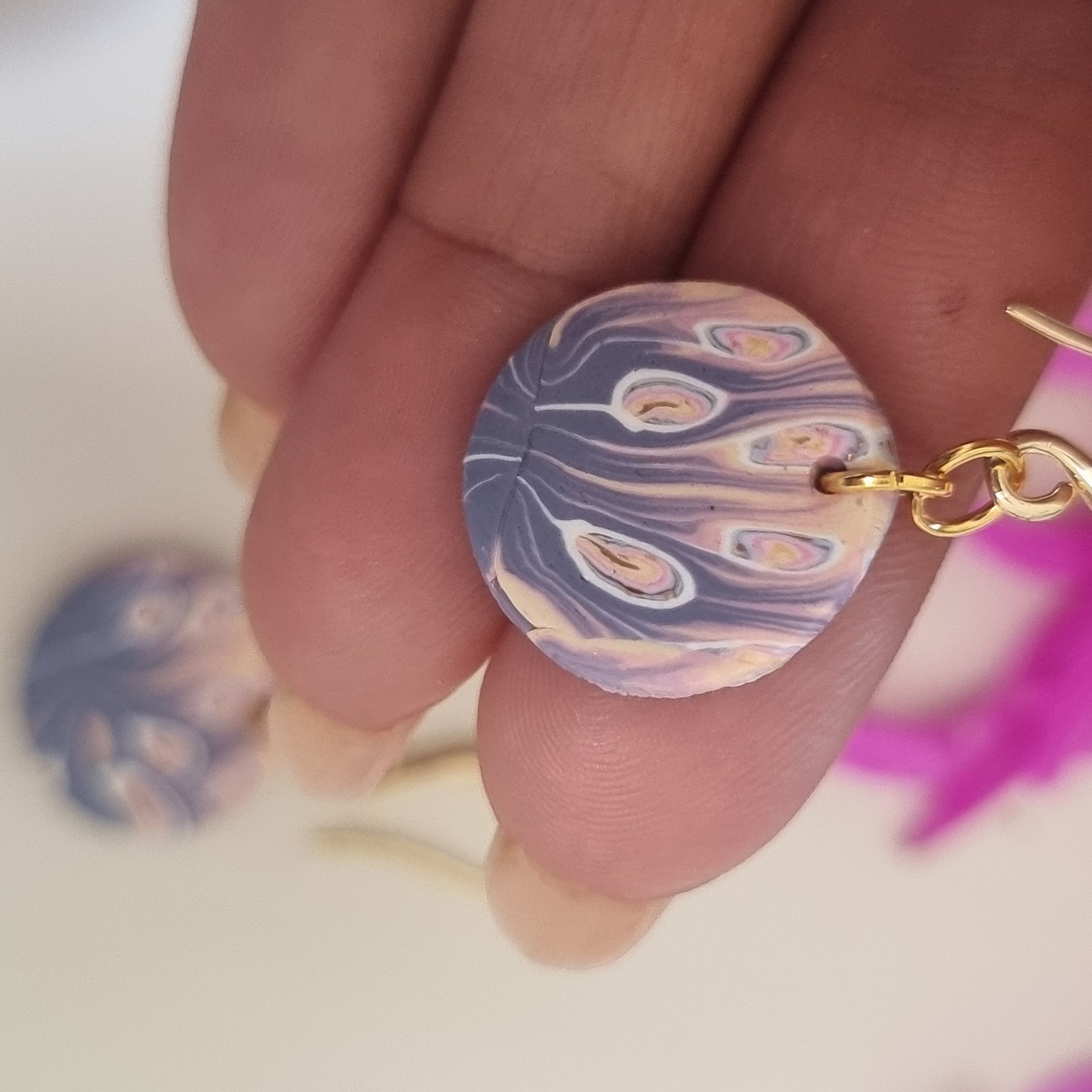 Dusky Swirl Dangle