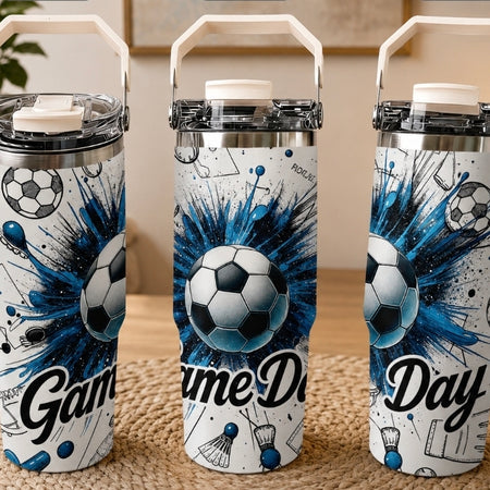 🥤 NEW 30oz Premium Hot Or Cold Tumblers with Carry Handle 🥤 & Free Cleaning Brush