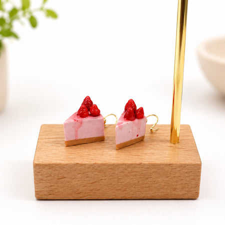 Handcrafted Strawberry Cheesecake Earrings