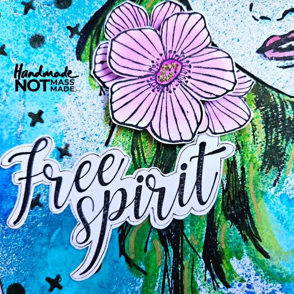 "Free spirit", all occasion, blank greeting card