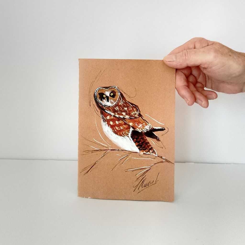 Handpainted Notebooks - Birds. Toadstool. A5. Blank