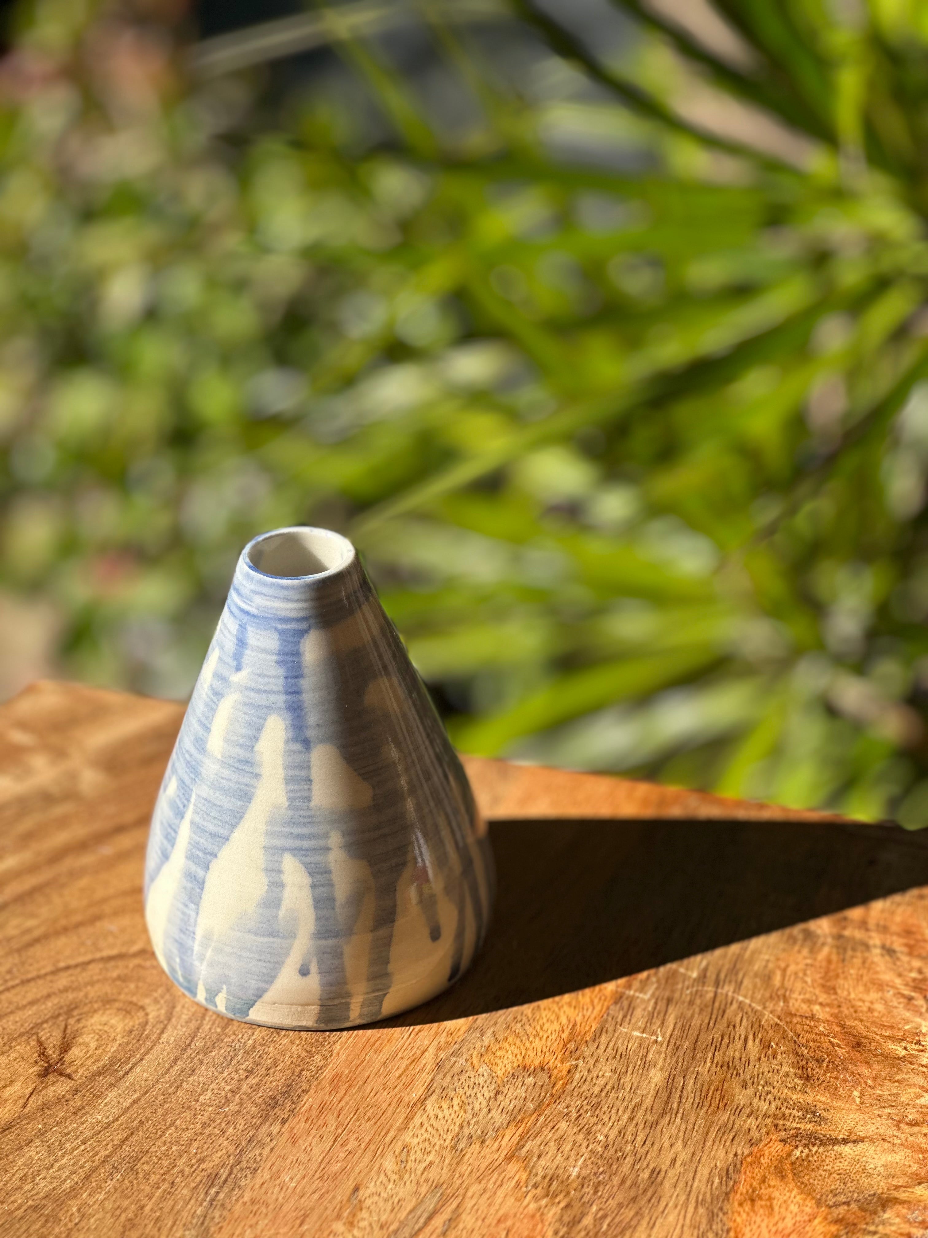 Olive Oil Pourer | Handmade Ceramic Tableware | Blue Splash