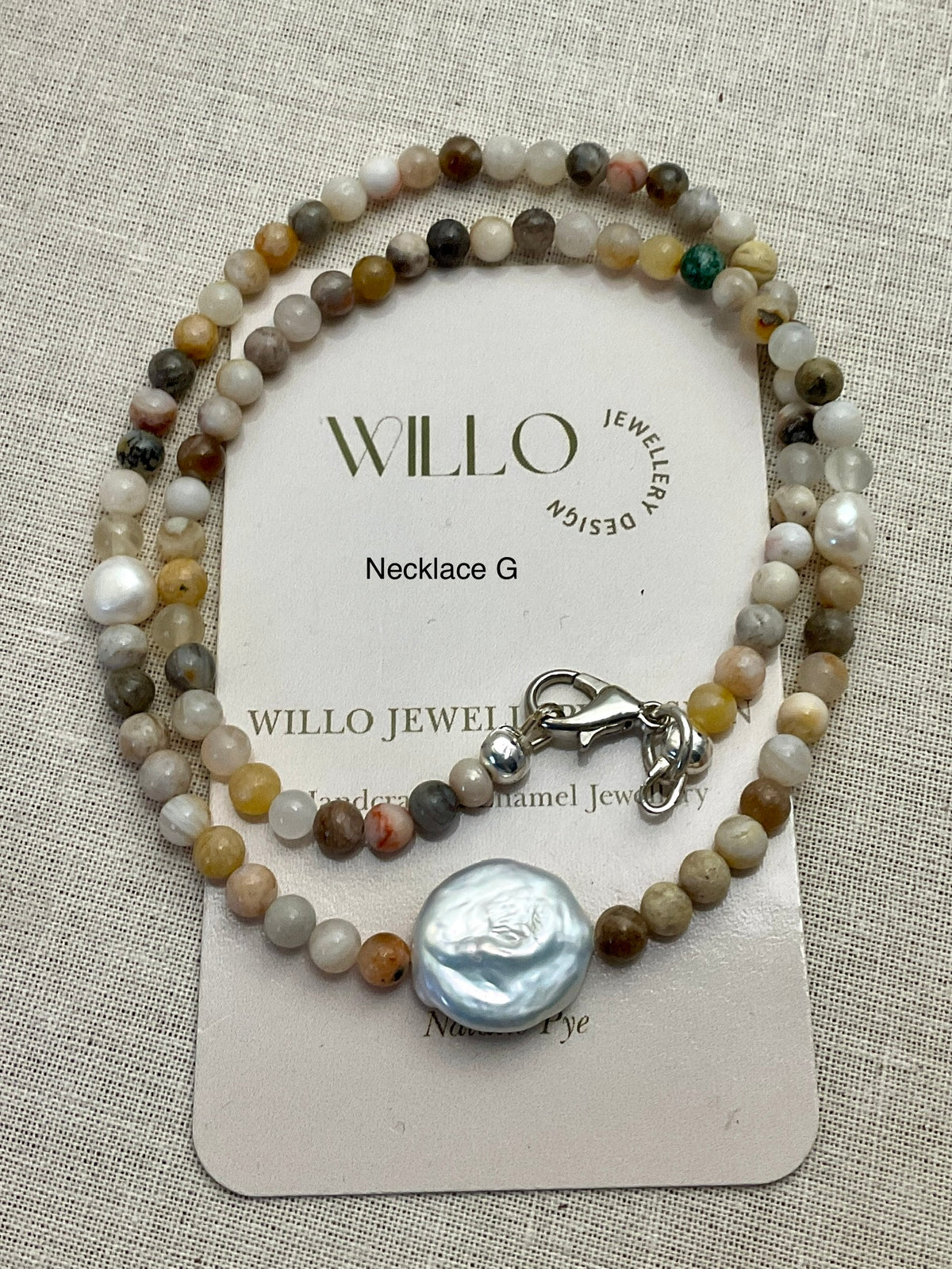 Beaded gemstone necklaces. Assorted