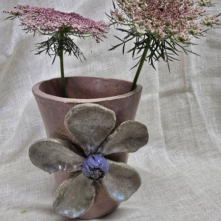 Large vase with big flower