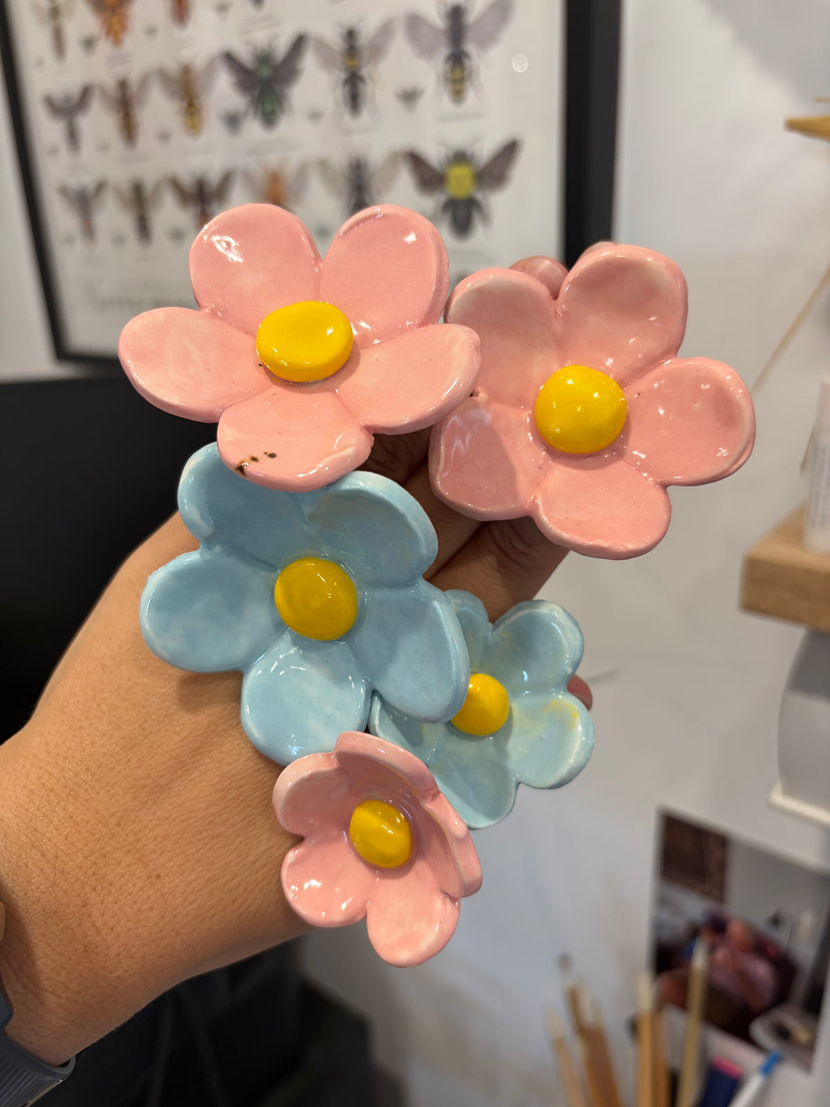 Ceramic Flowers - bunches of seconds!