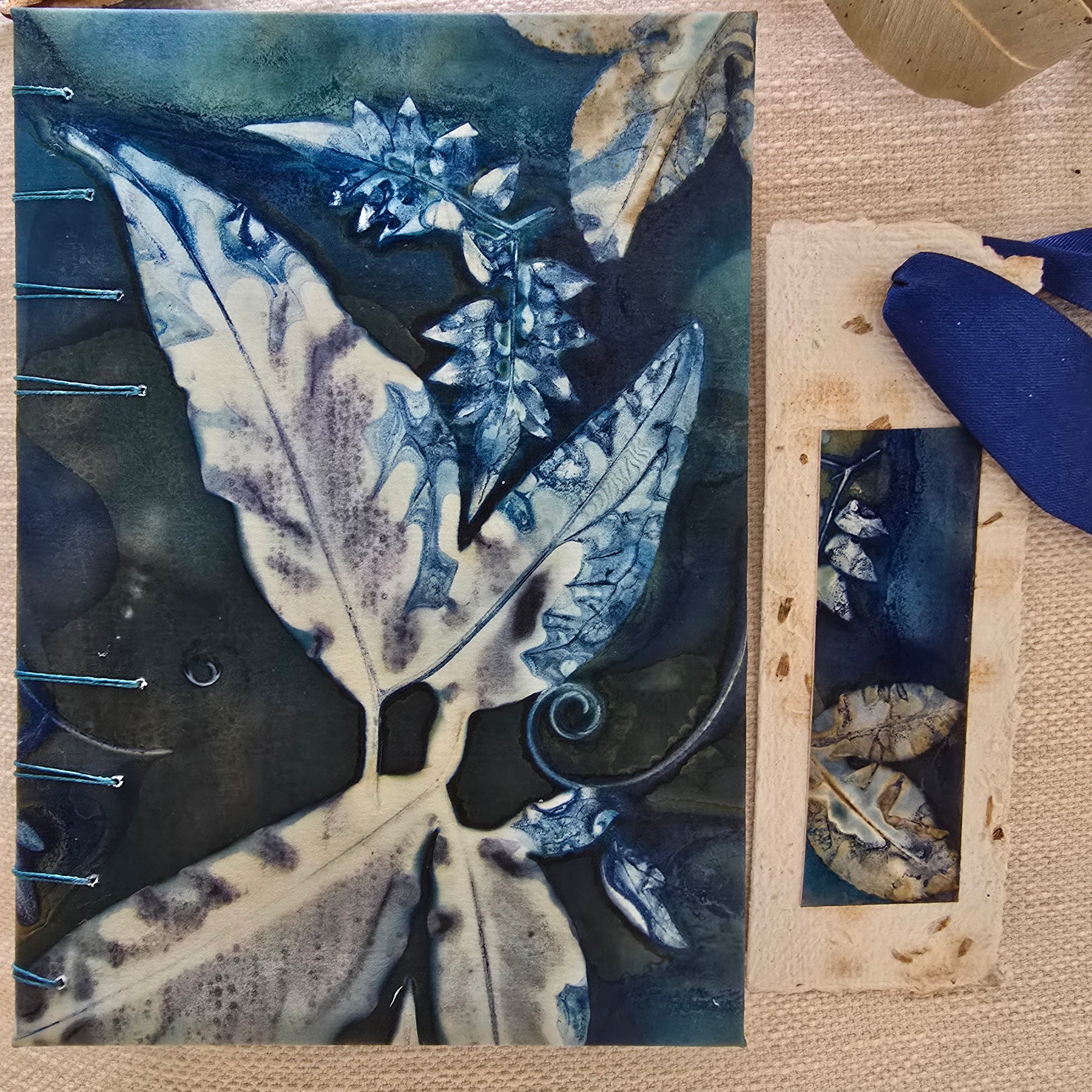 Hand stitched Journal Orginal Art Cover