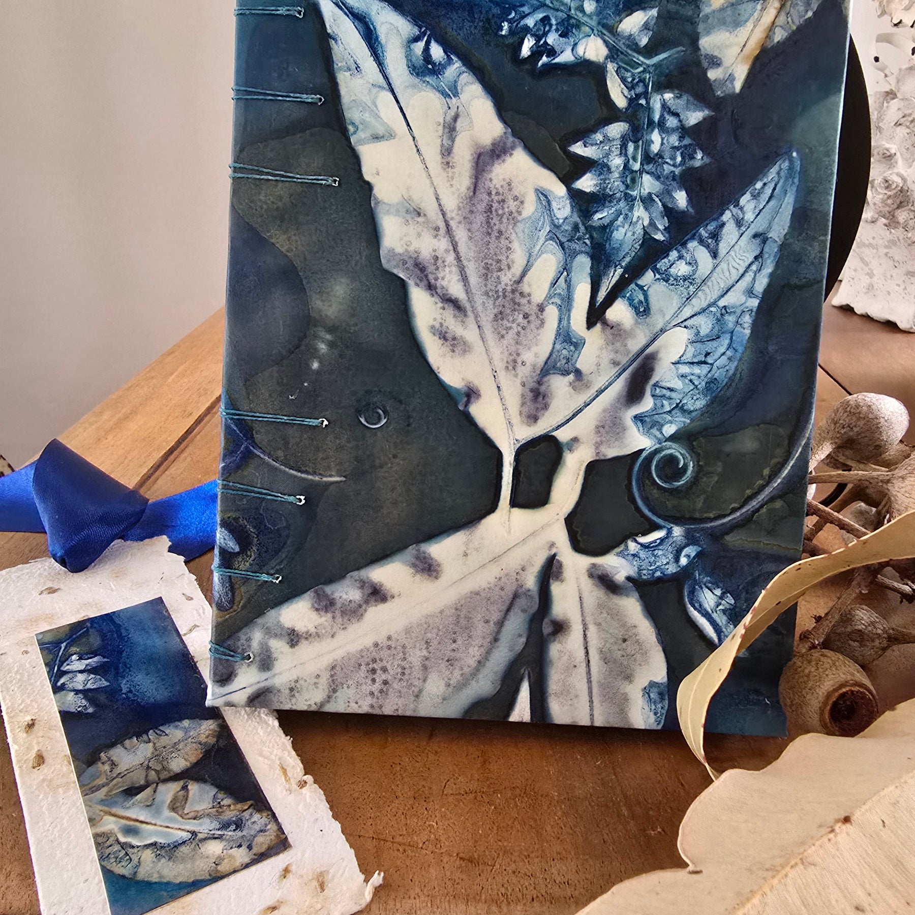 Hand stitched Journal Orginal Art Cover