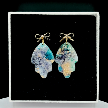 Ocean Bow Drop Earrings