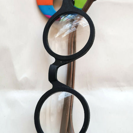 Multi Coloured Round Glasses Brooch