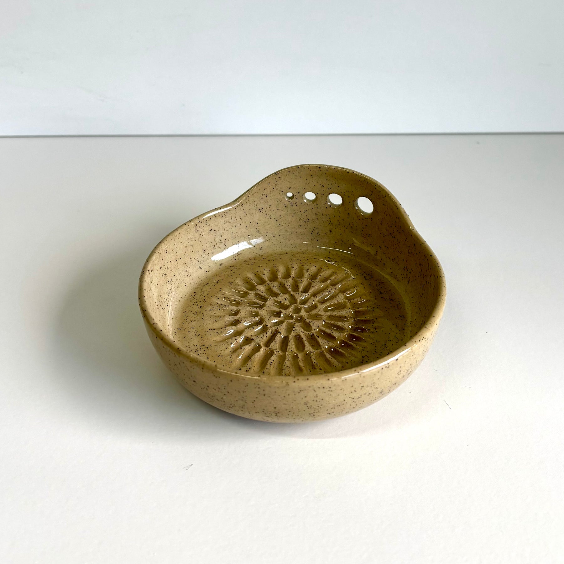 Ceramic Garlic/Ginger Grater and Herb Stripper - Hand Made Ceramic