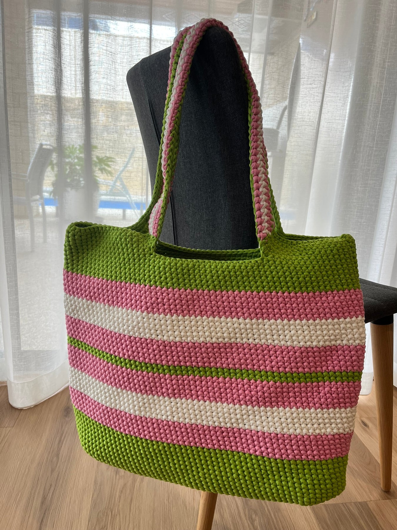 The Everyday Crochet Tote Bag - Pink Lemonade