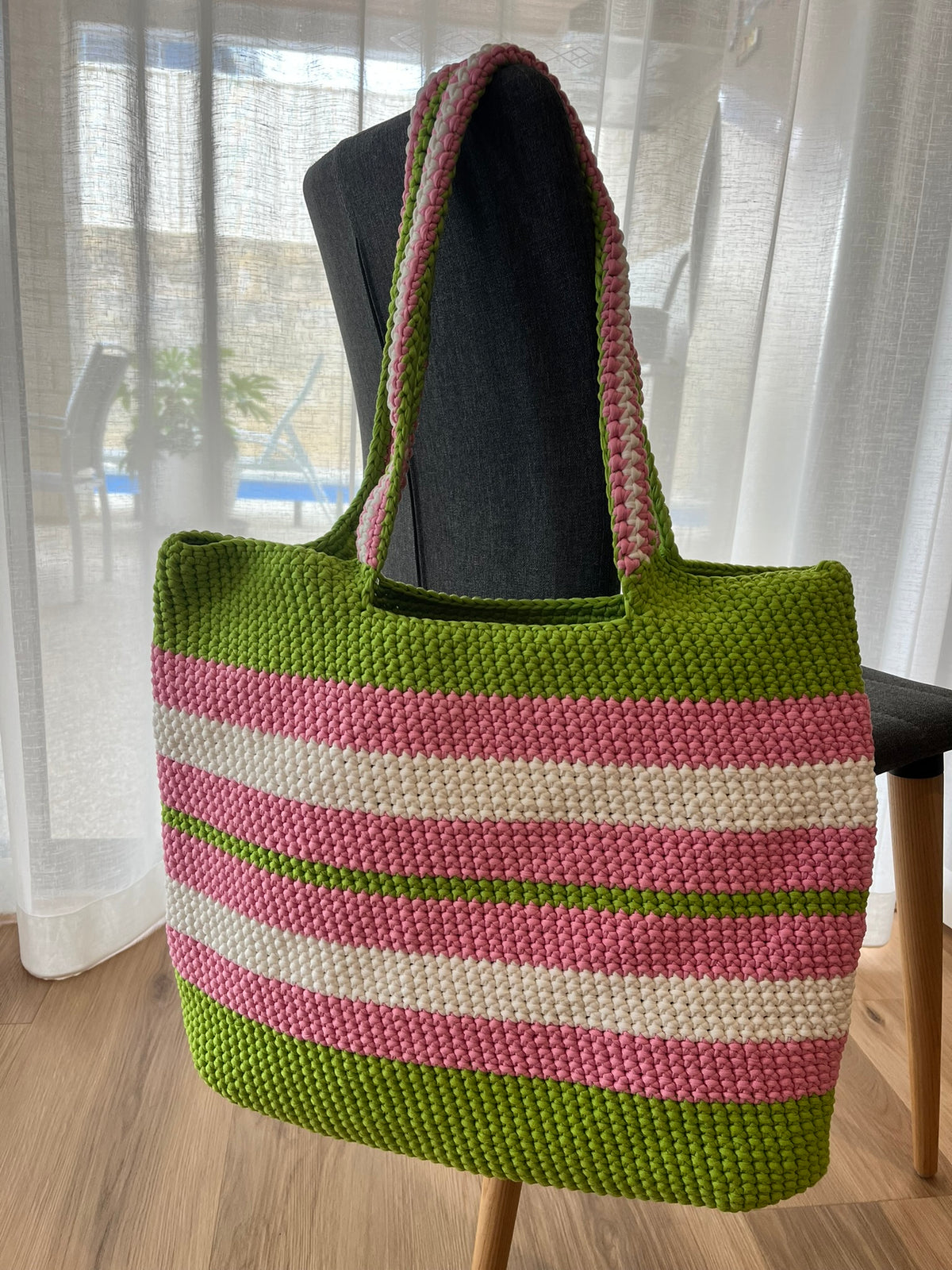 The Everyday Crochet Tote Bag - Pink Lemonade