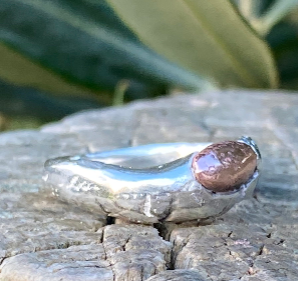 Sterling Silver & Copper Seed Ring | Size P½ | One of a Kind
