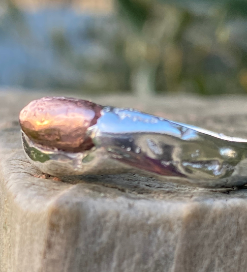 Sterling Silver & Copper Seed Ring | Size P½ | One of a Kind