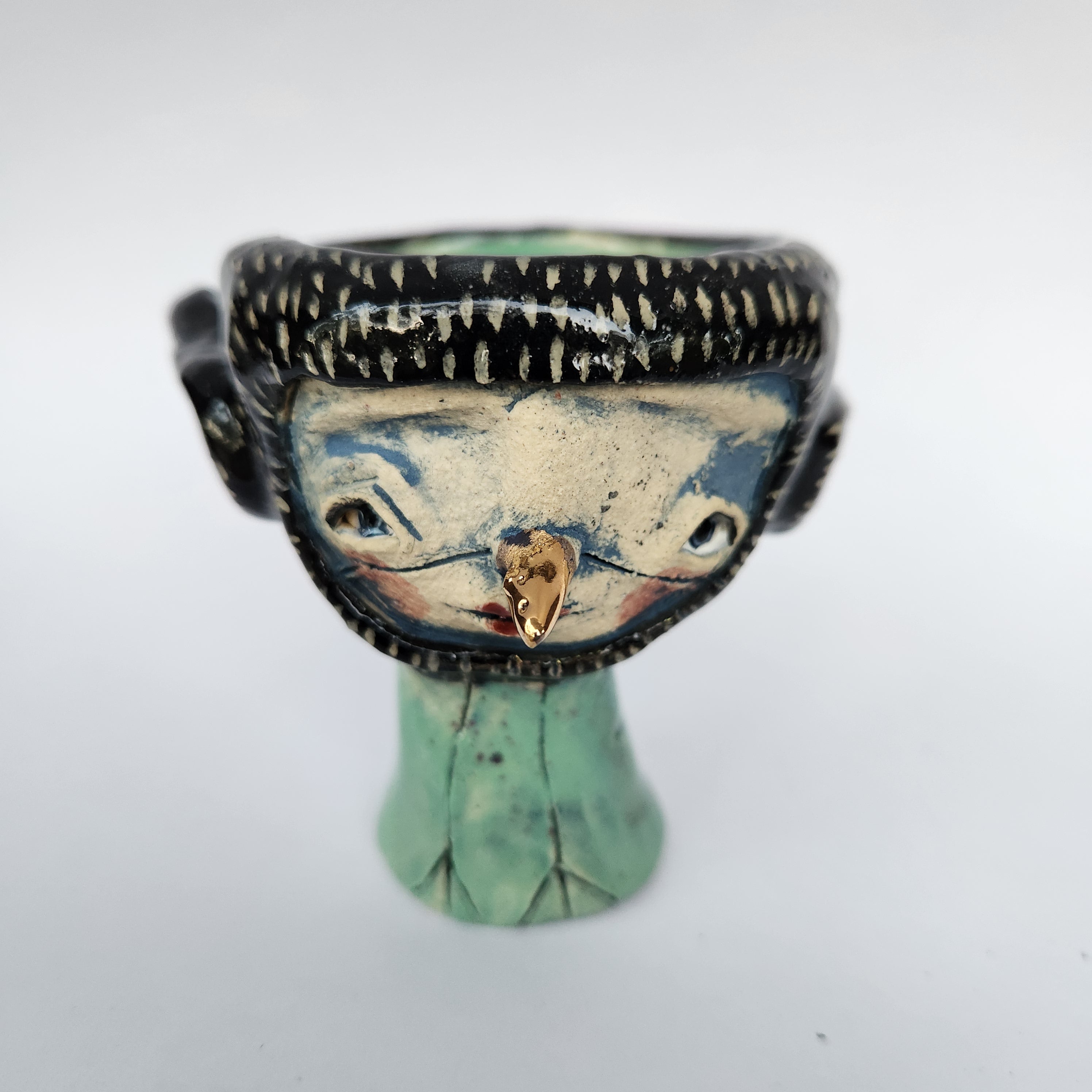 Treasure keeper. little clay bird