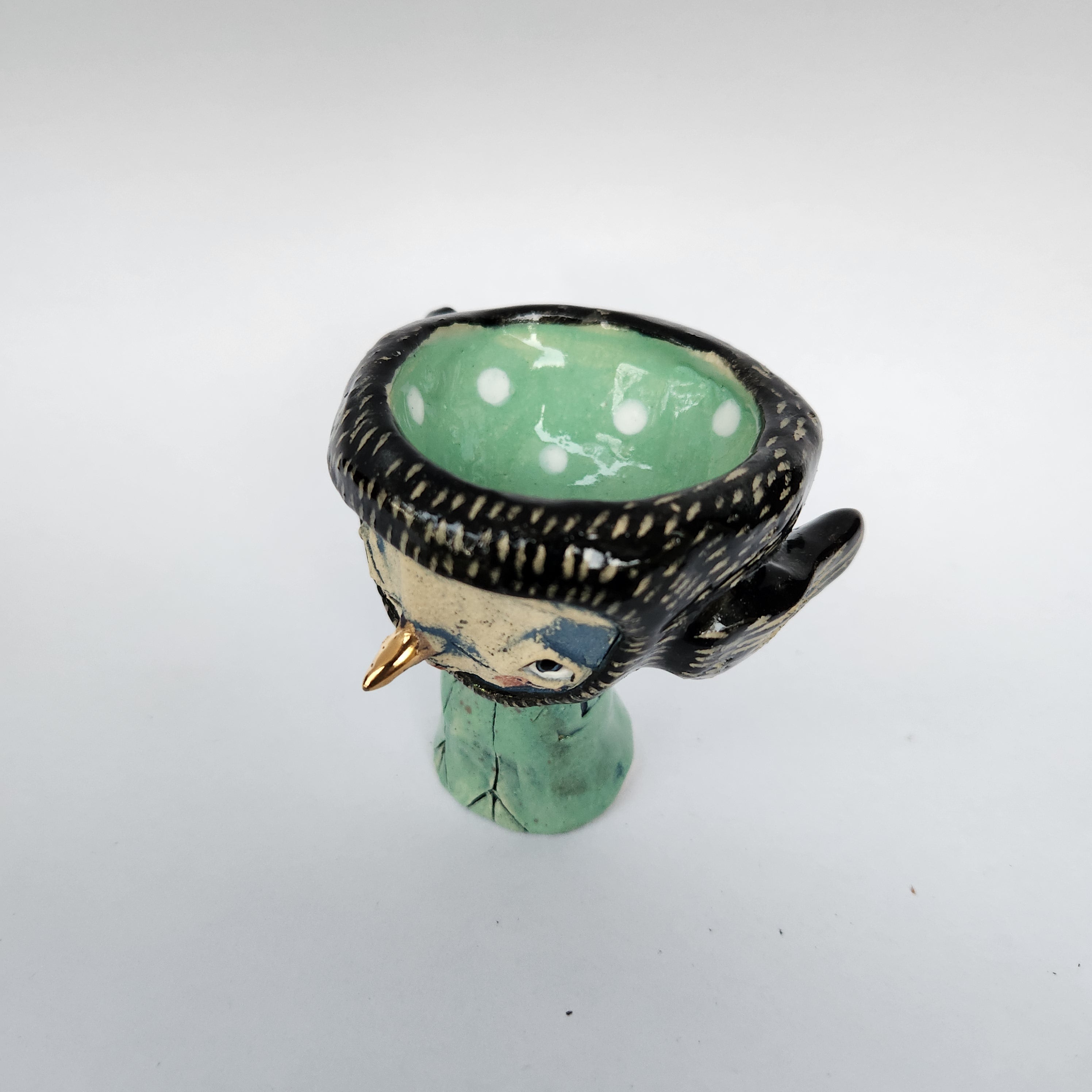 Treasure keeper. little clay bird
