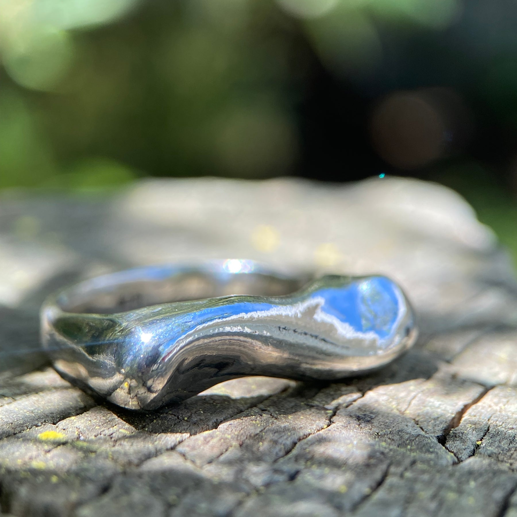 Flow — Wax Carved Sterling Silver Statement Ring | Size P½
