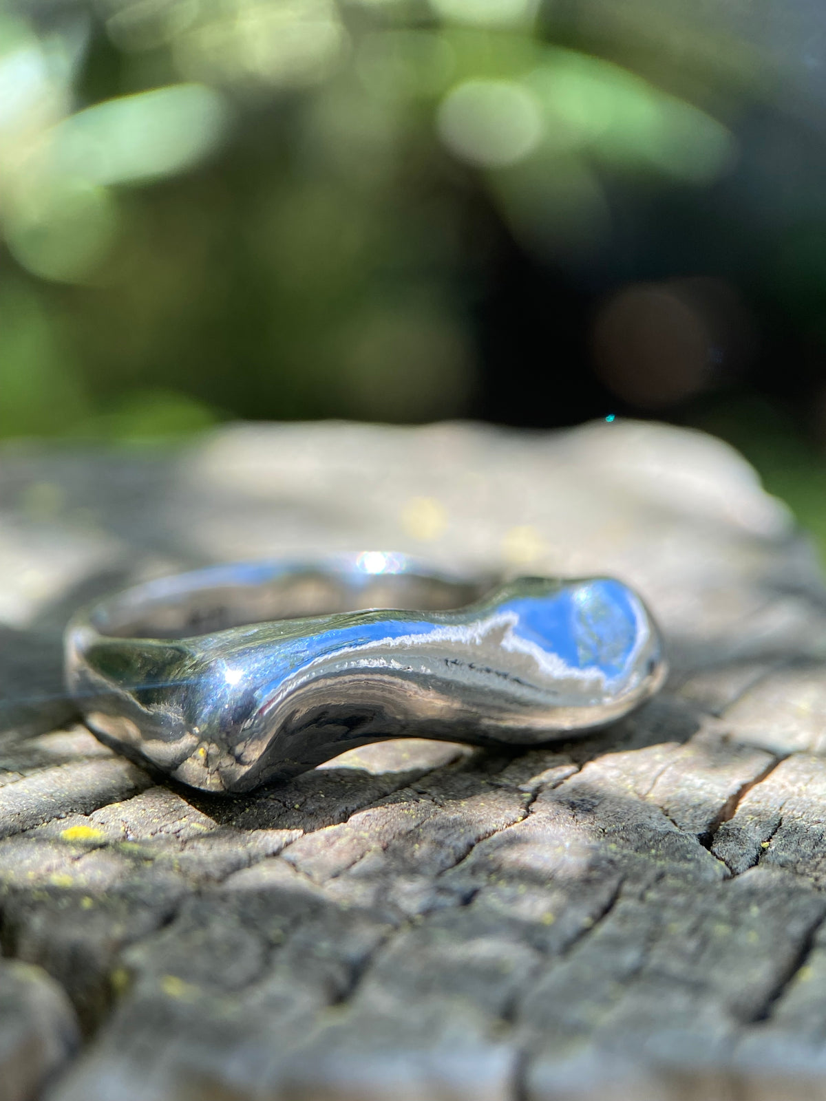 Flow — Wax Carved Sterling Silver Statement Ring | Size P½