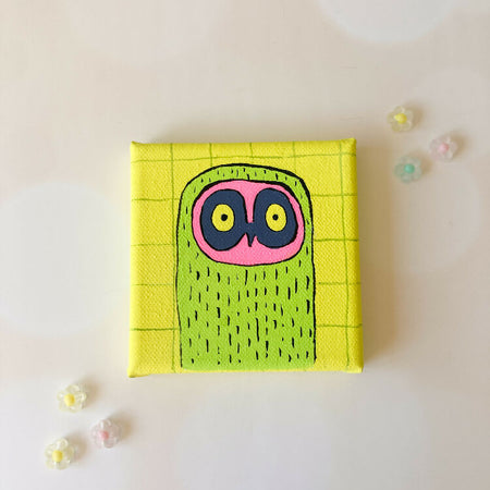 Mini Art Canvas featuring cute owl