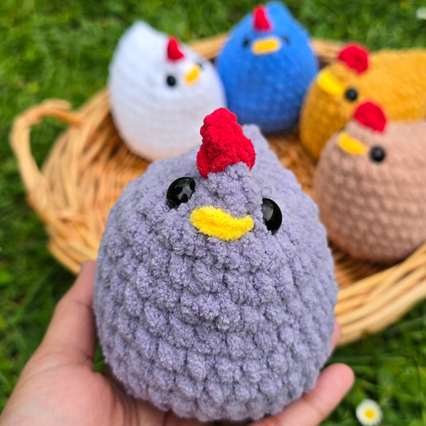 Pixel Farm Chicken Crochet