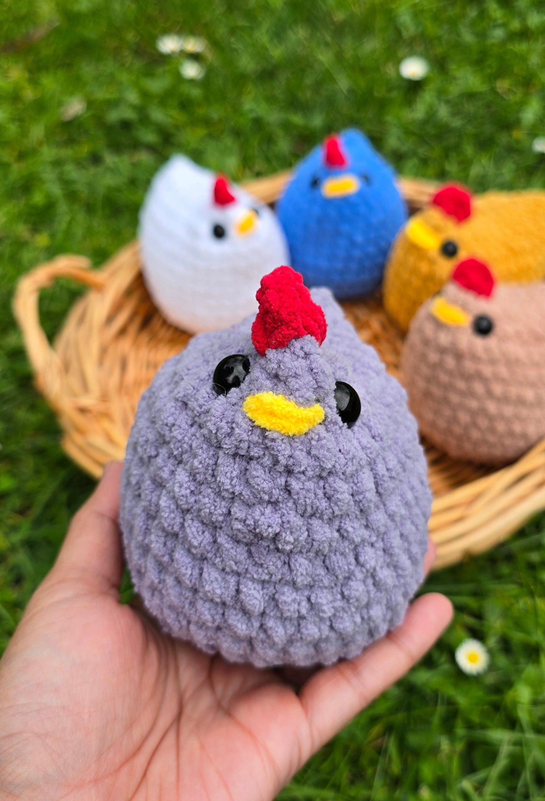 Pixel Farm Chicken Crochet