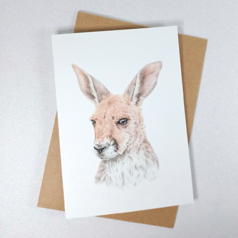 Australian-artist-greeting-card-red-kangaroo-joey