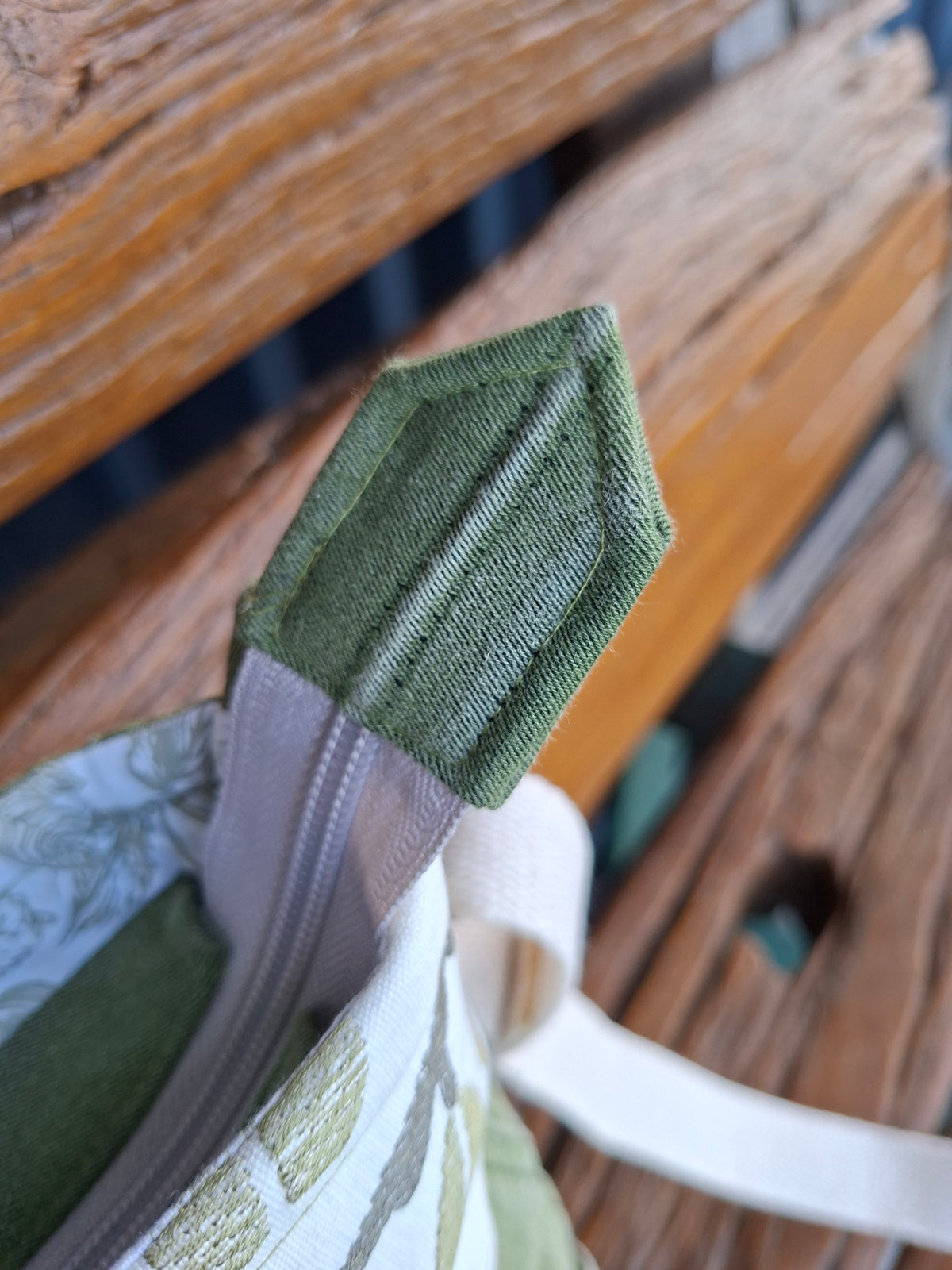 Upcycled Sage Green and Linen, Gender Neutral Crossbody Bag & Matching Coin Purse