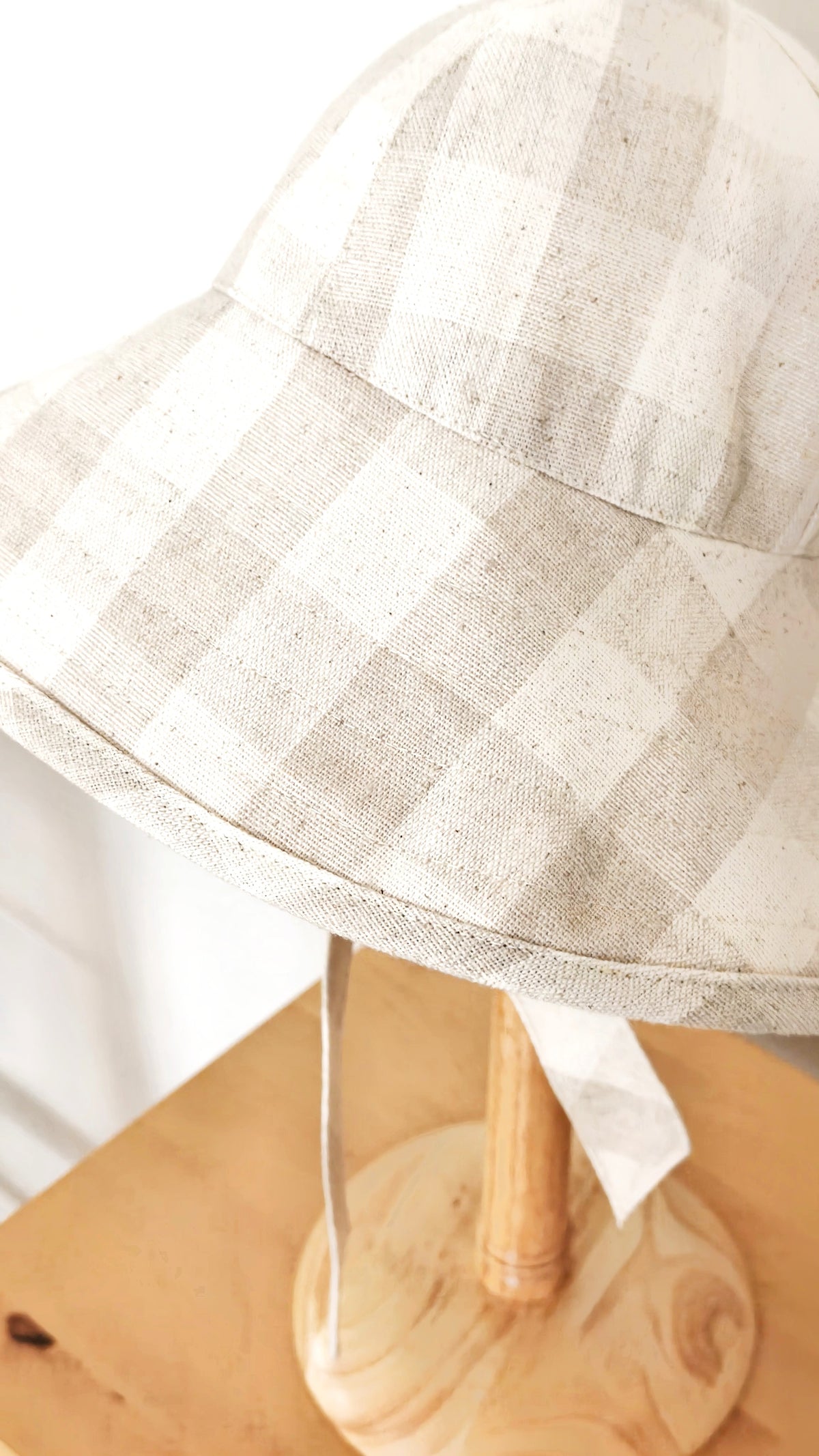 Kids Wide Brim Cotton Summer Sun Hat, Kids Beige Summer Hat