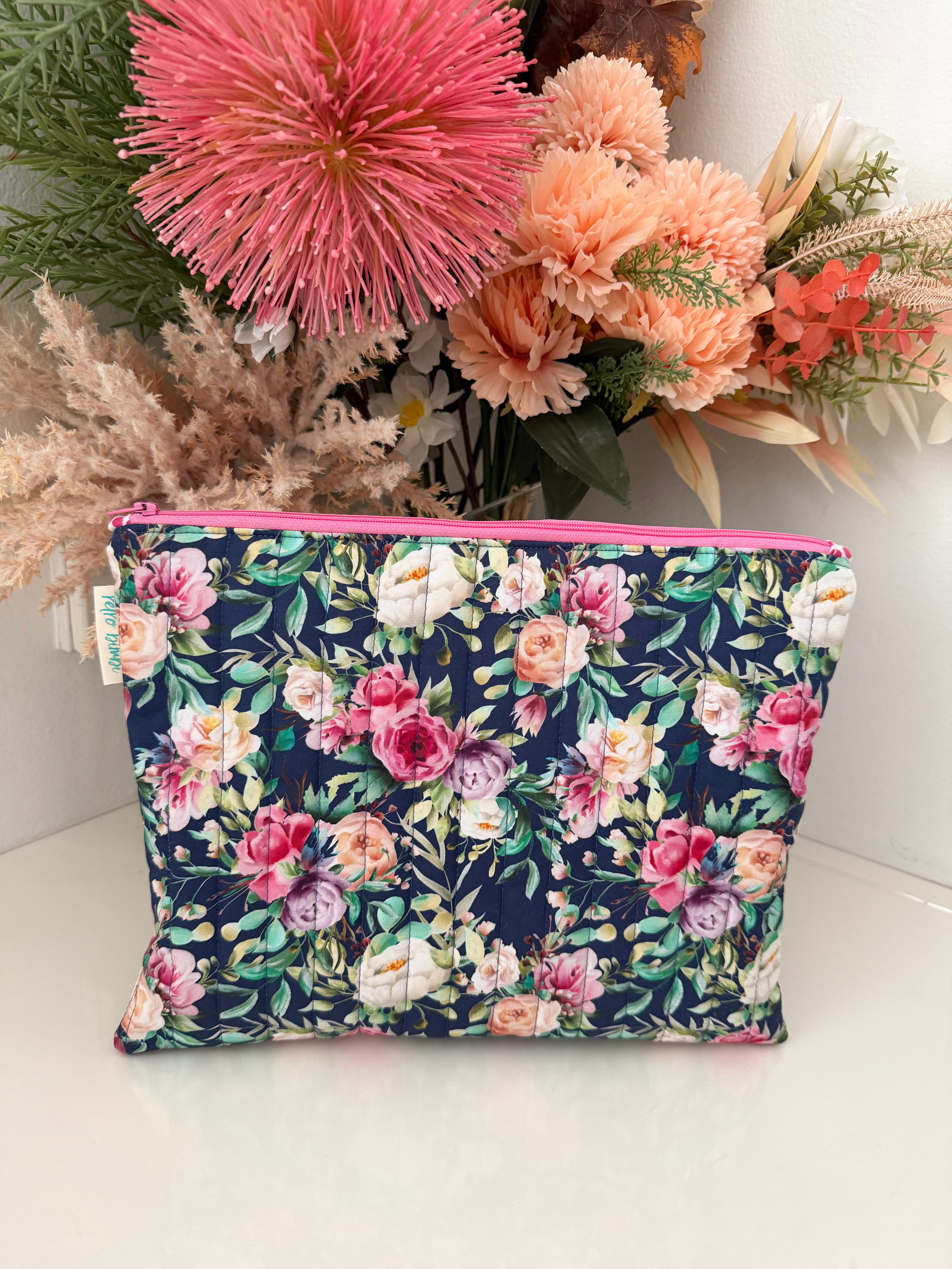 Quilted IPad Zipper Pouch - Various Designs