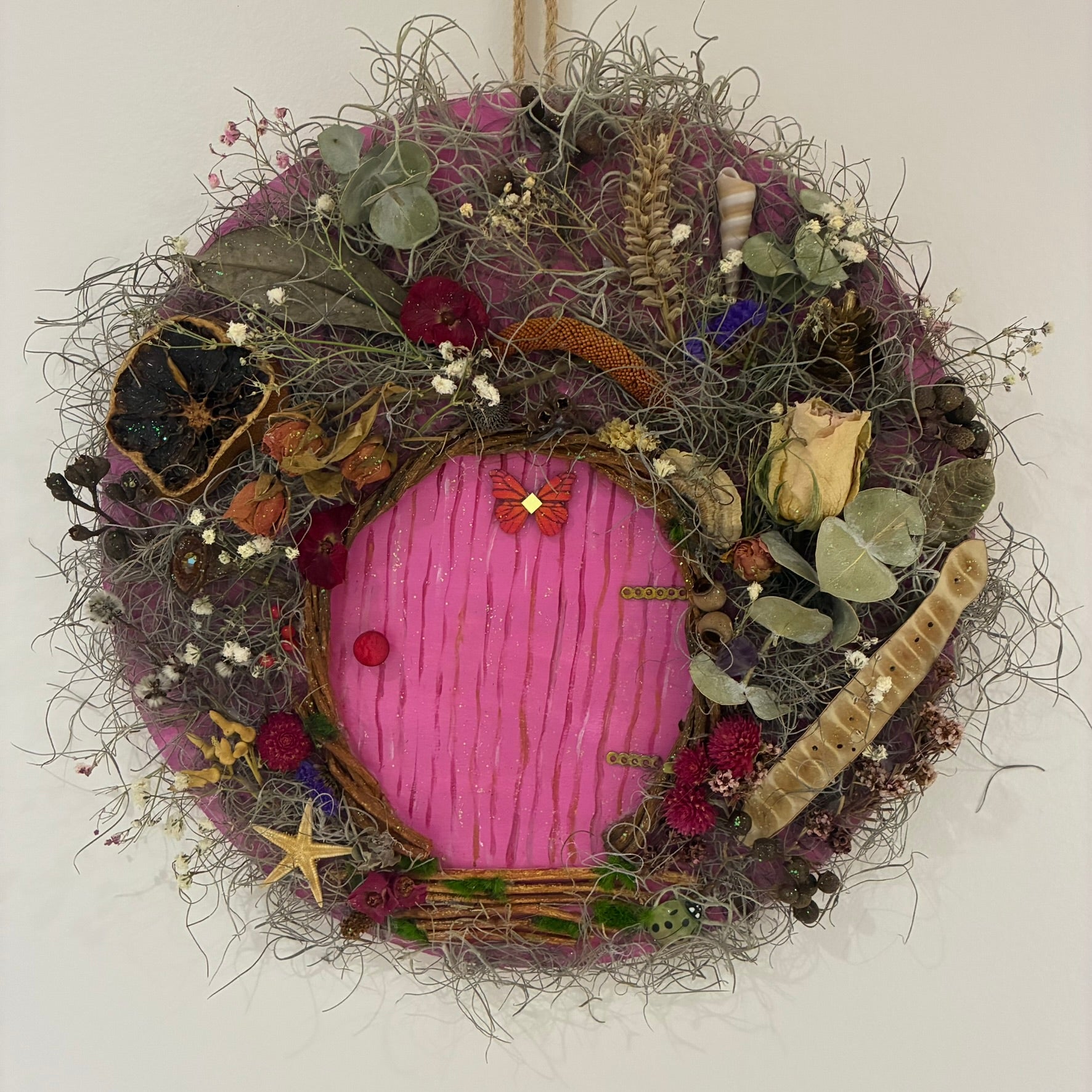 Wreath - Hobbit Faery Door (Pink)