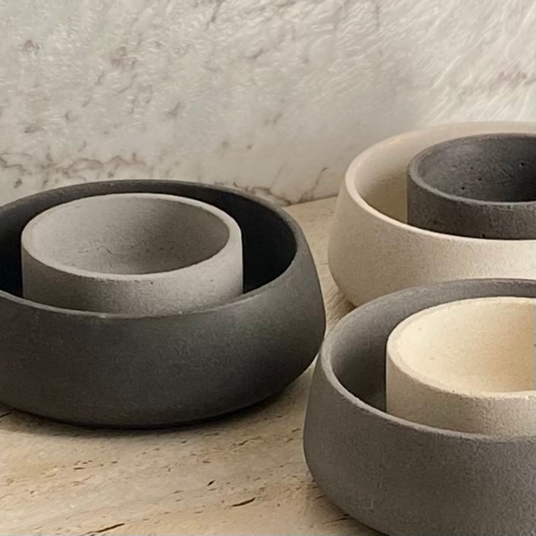 Mini and Large Round Bowl | Textured decor collection
