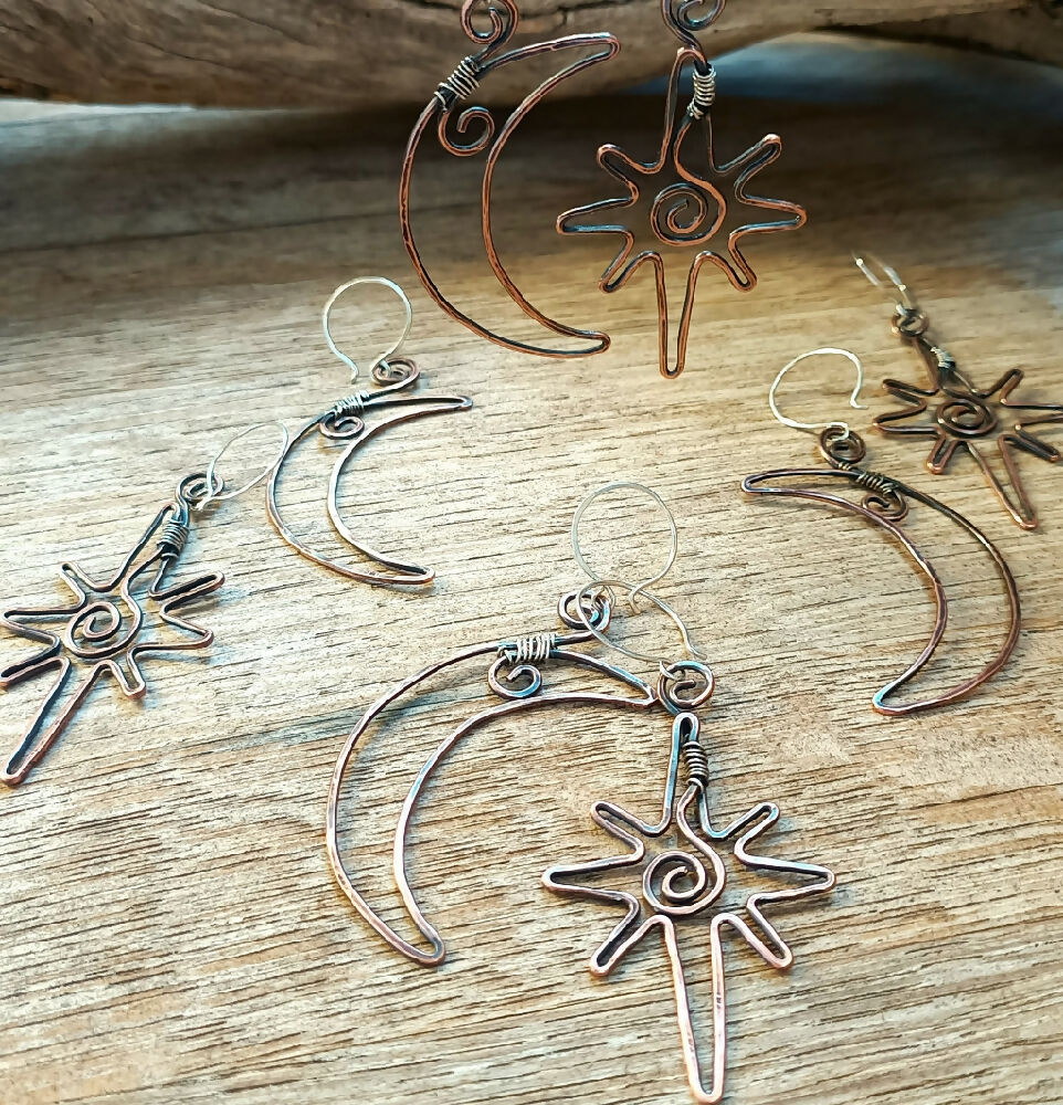 australian-handmade-artisan-copper-celestial-earrings-group