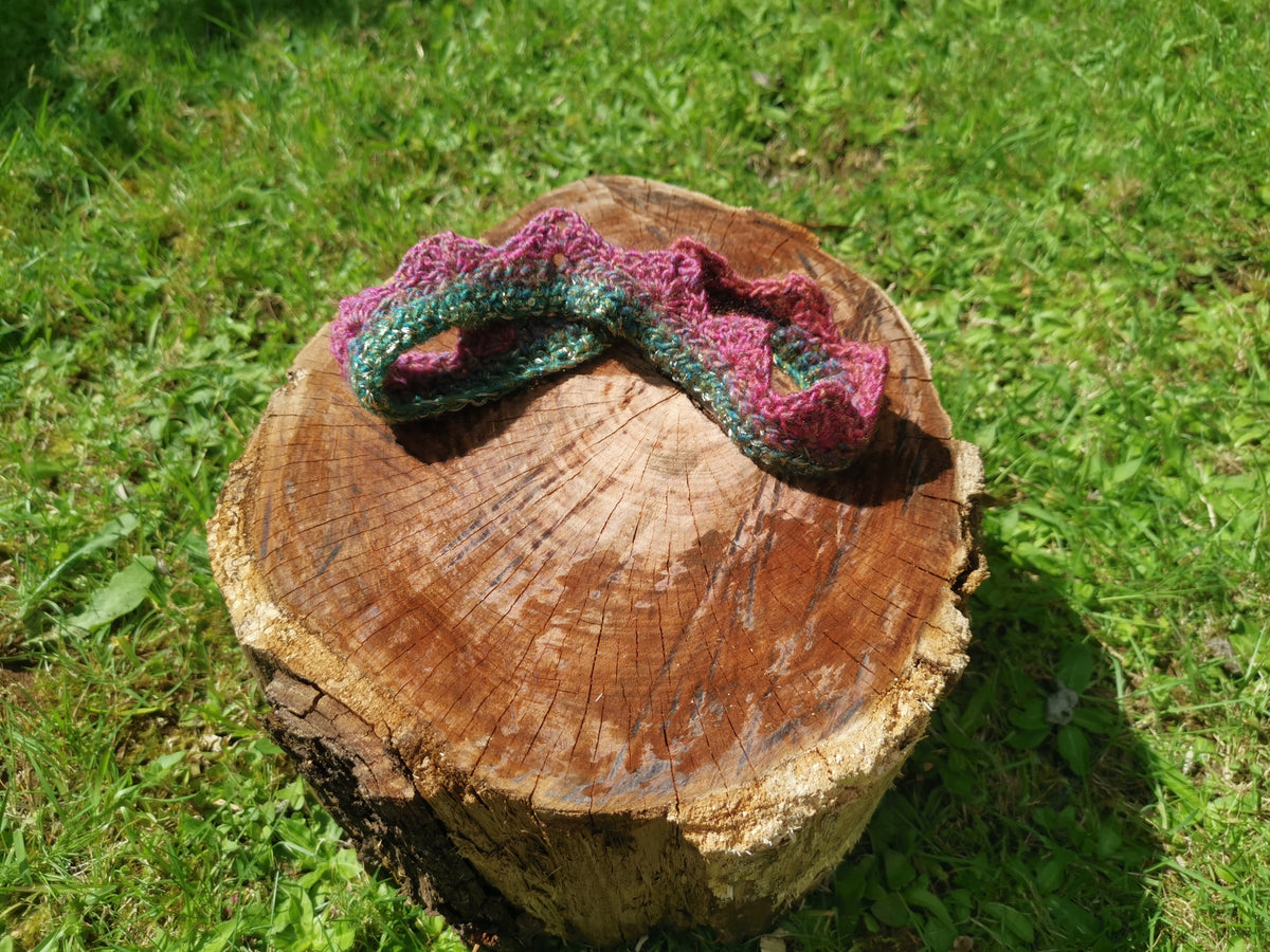 Multicolour Sparkle Crochet Crown Headband
