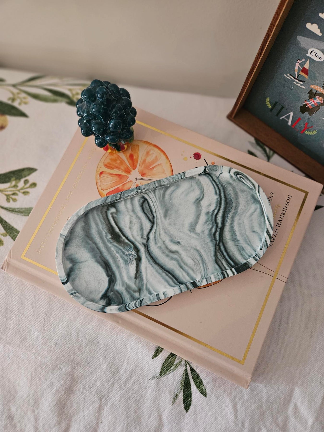 Eco Resin Oval Trinket Tray