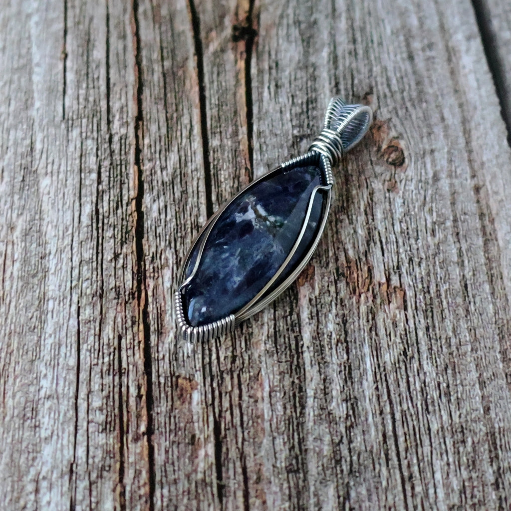 Sterling Silver Sodalite Pendant ~ Talisman of Insight