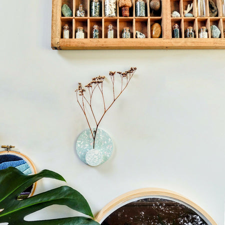 terrazzo wall hanging mini vase