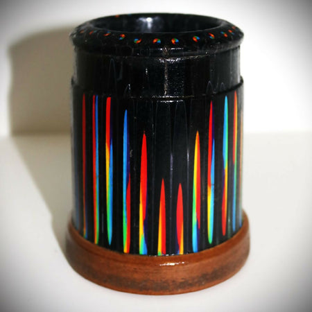 Black / Rainbow Pencil - Paintbrush / Pencil Holder