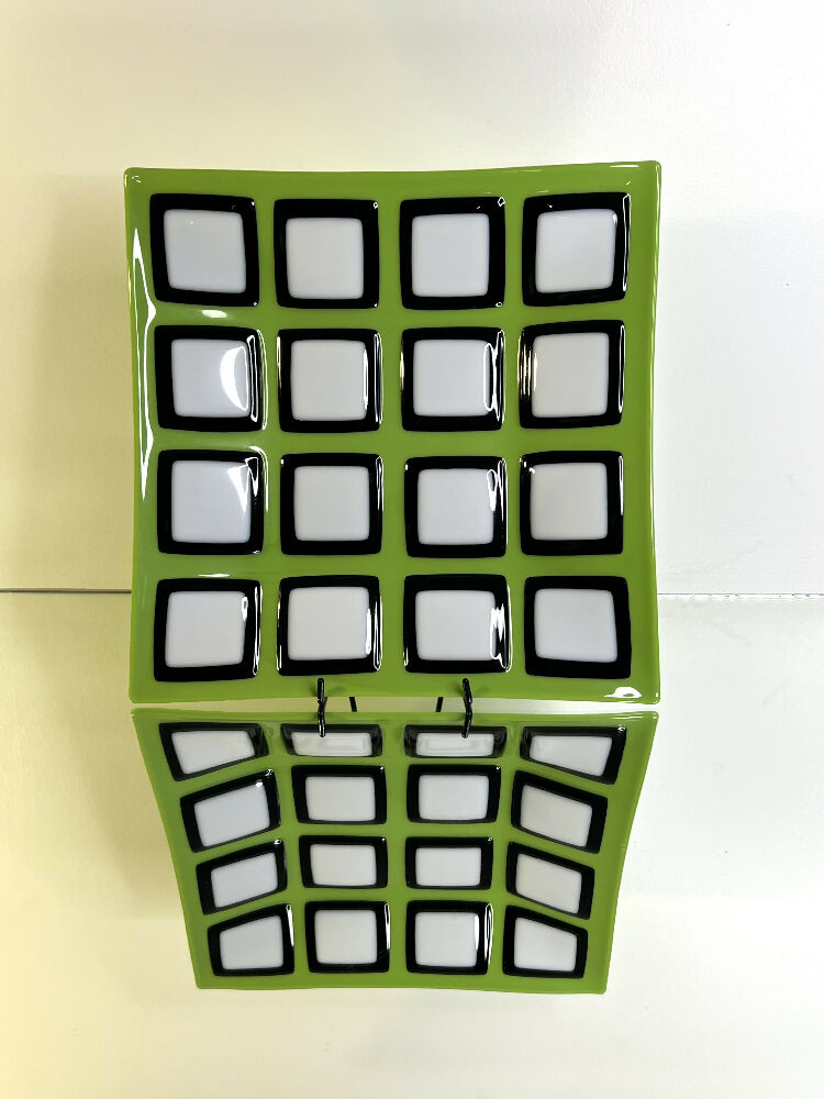 Checkerboard Glass Platter