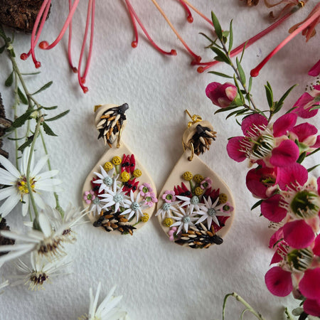 Echidnas in the Garden Dangle Earrings