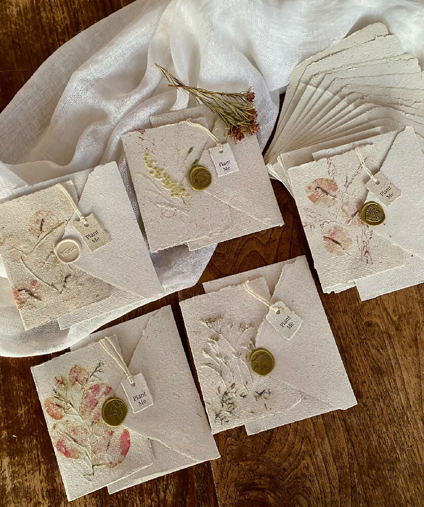 Plantable Seeded Handmade Paper Cards with FREE SHIPPING