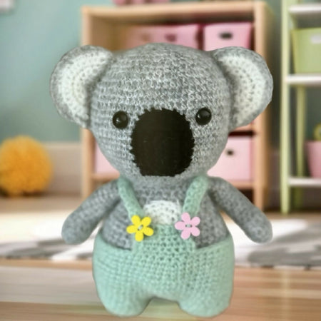 Little Koala in The Mint Suit with Flower Buttons