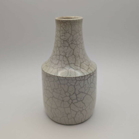 Crackle Glaze Raku Thin Neck Vase