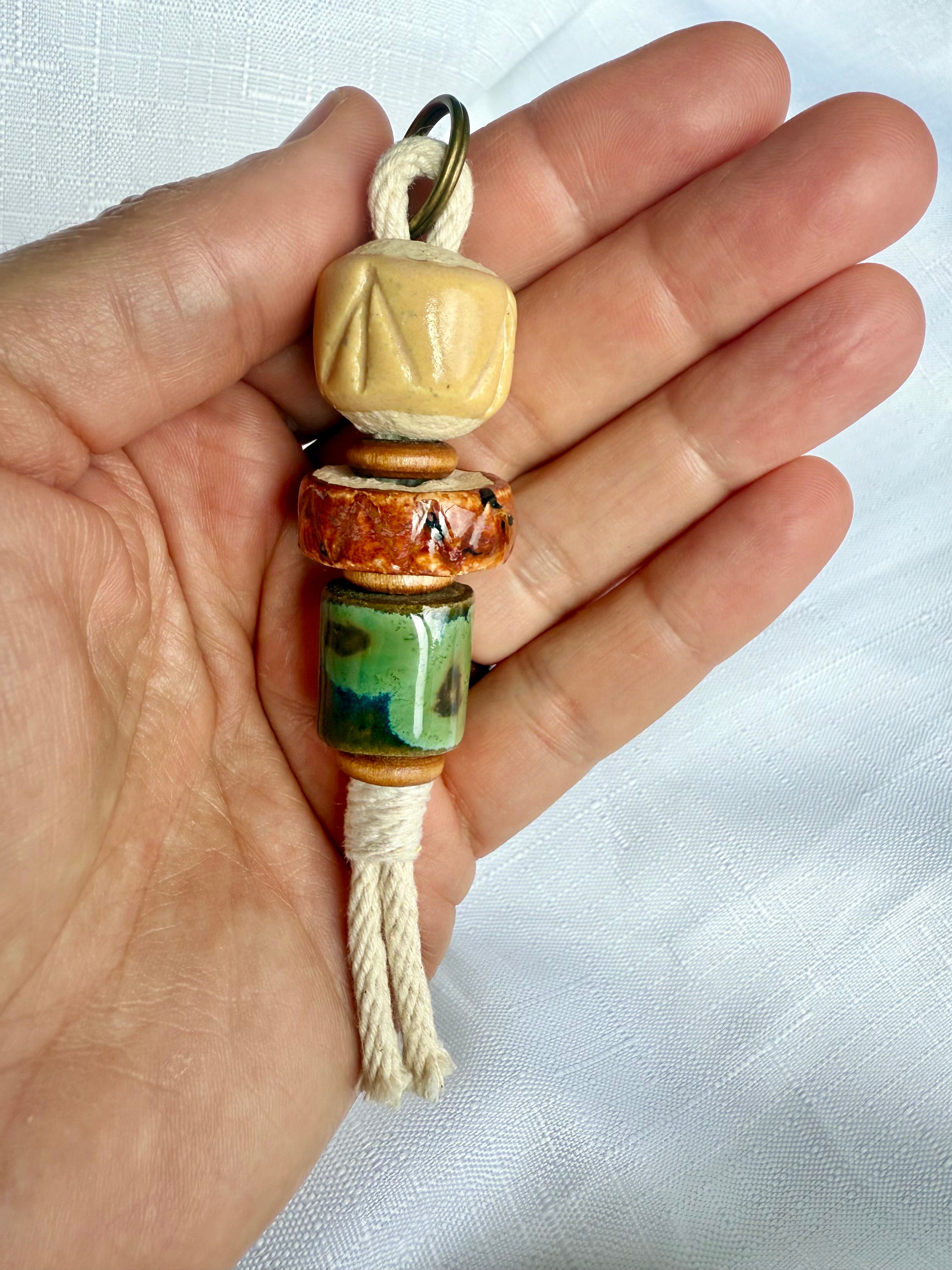 Clay Bead Keyring Decorative Piece
