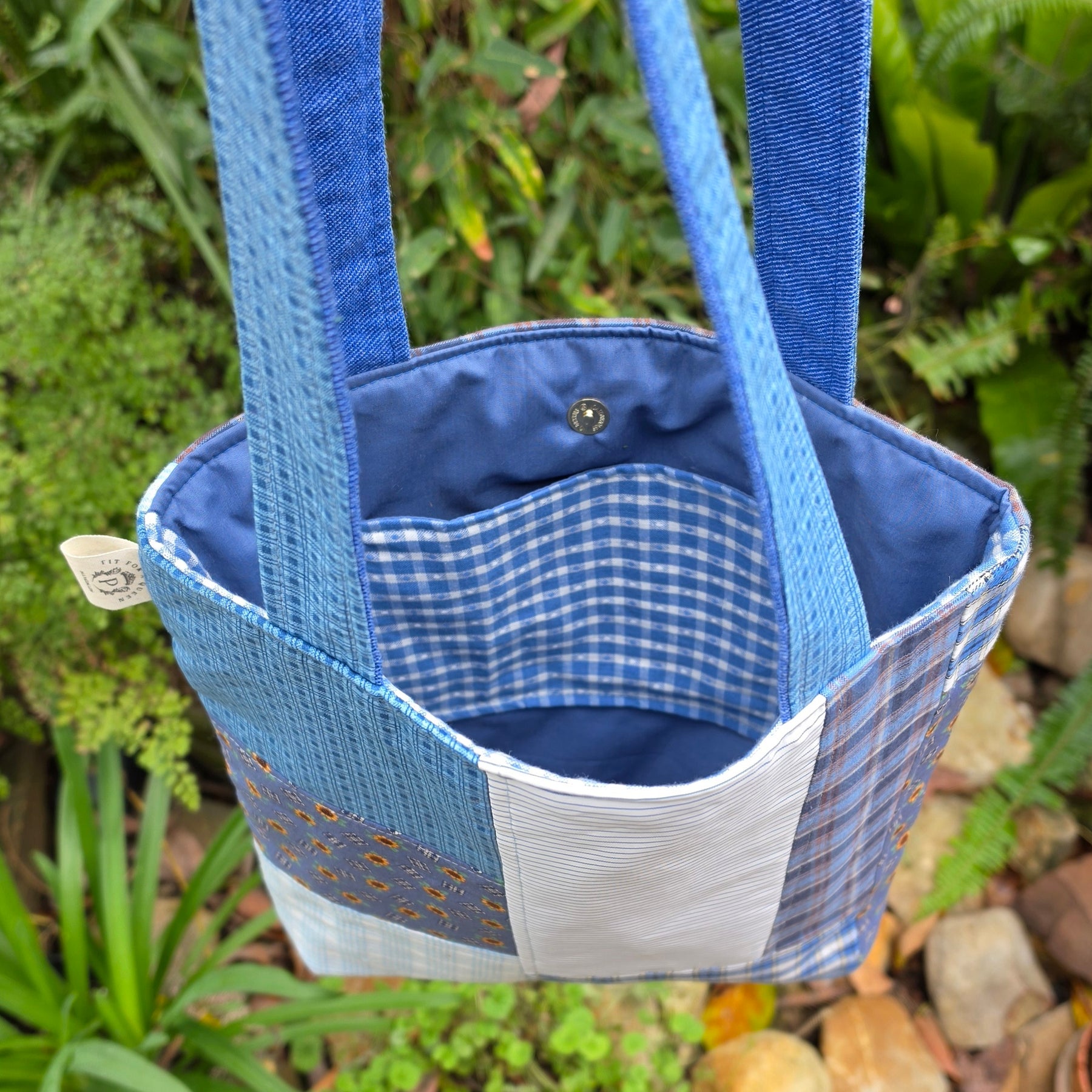Repurposed Remnant Fabric Tote | 100% Pre-loved Fabrics