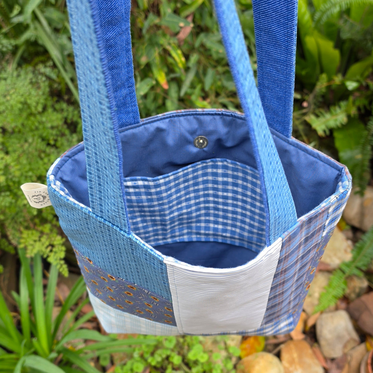 Repurposed Remnant Fabric Tote | 100% Pre-loved Fabrics