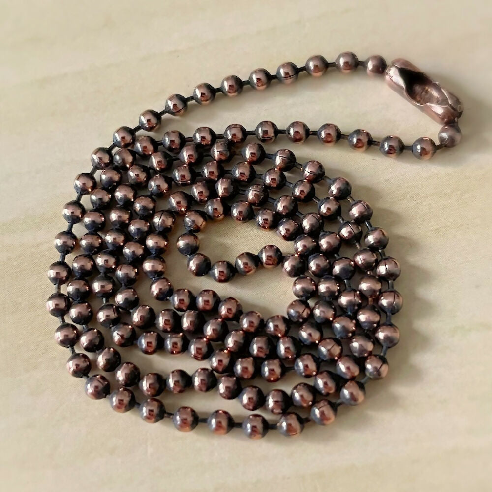 Australian-artist-handmade-jewellery-50cm-chain-upgrade-antiqued-copper-ball-chain