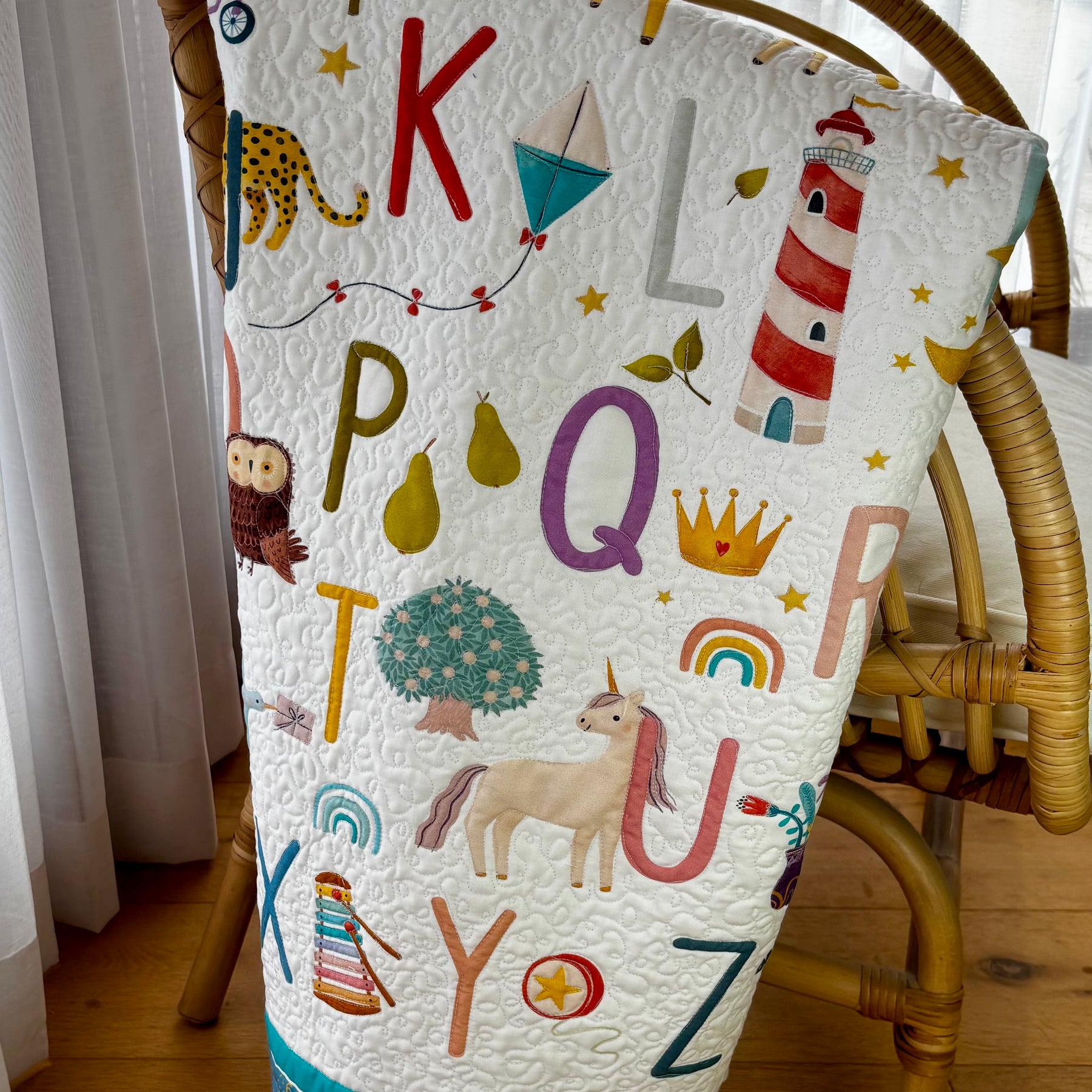 Alphabet Keepsake Quilt – Handmade Baby Playmat & Quilt