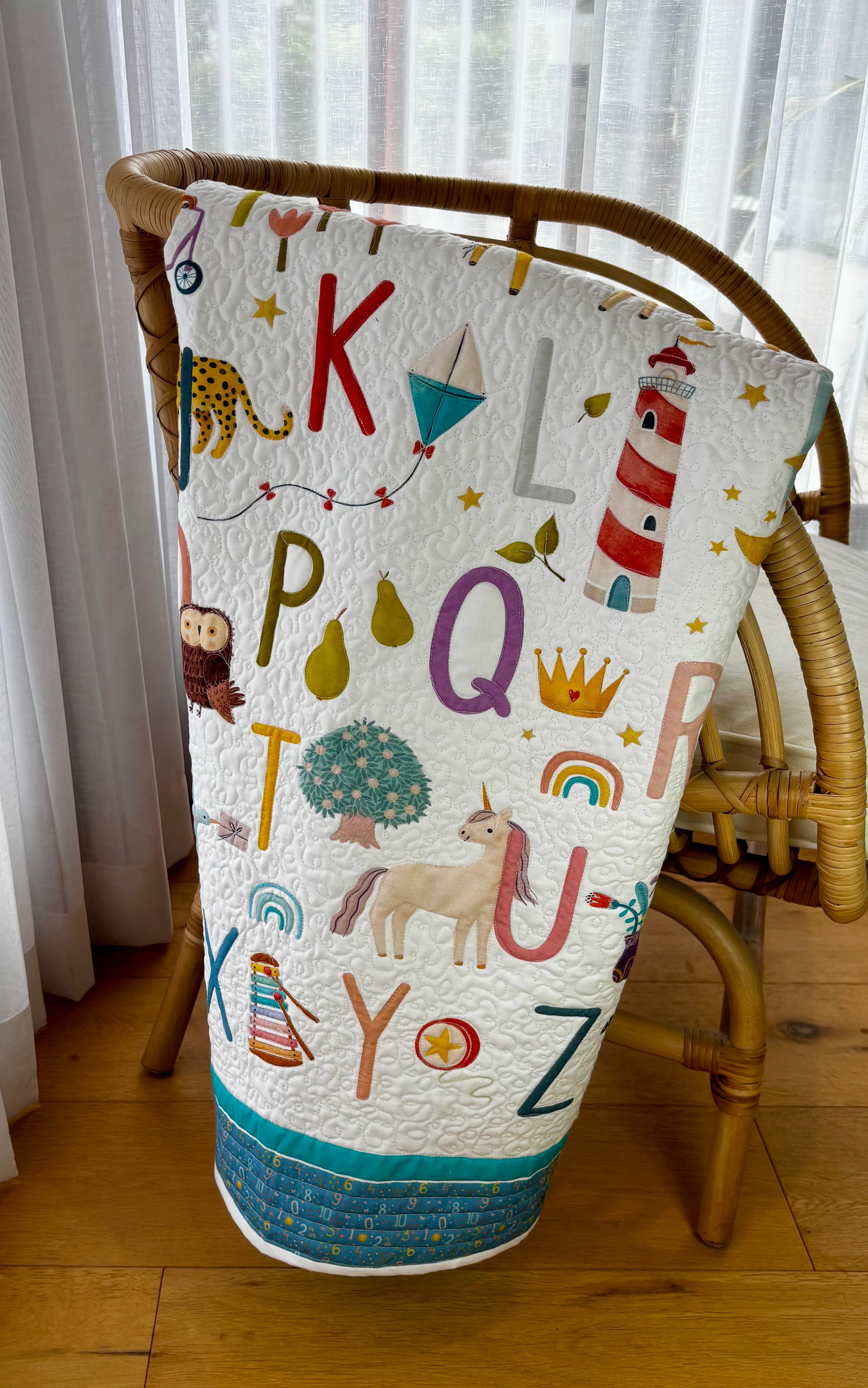Alphabet Keepsake Quilt – Handmade Baby Playmat & Quilt