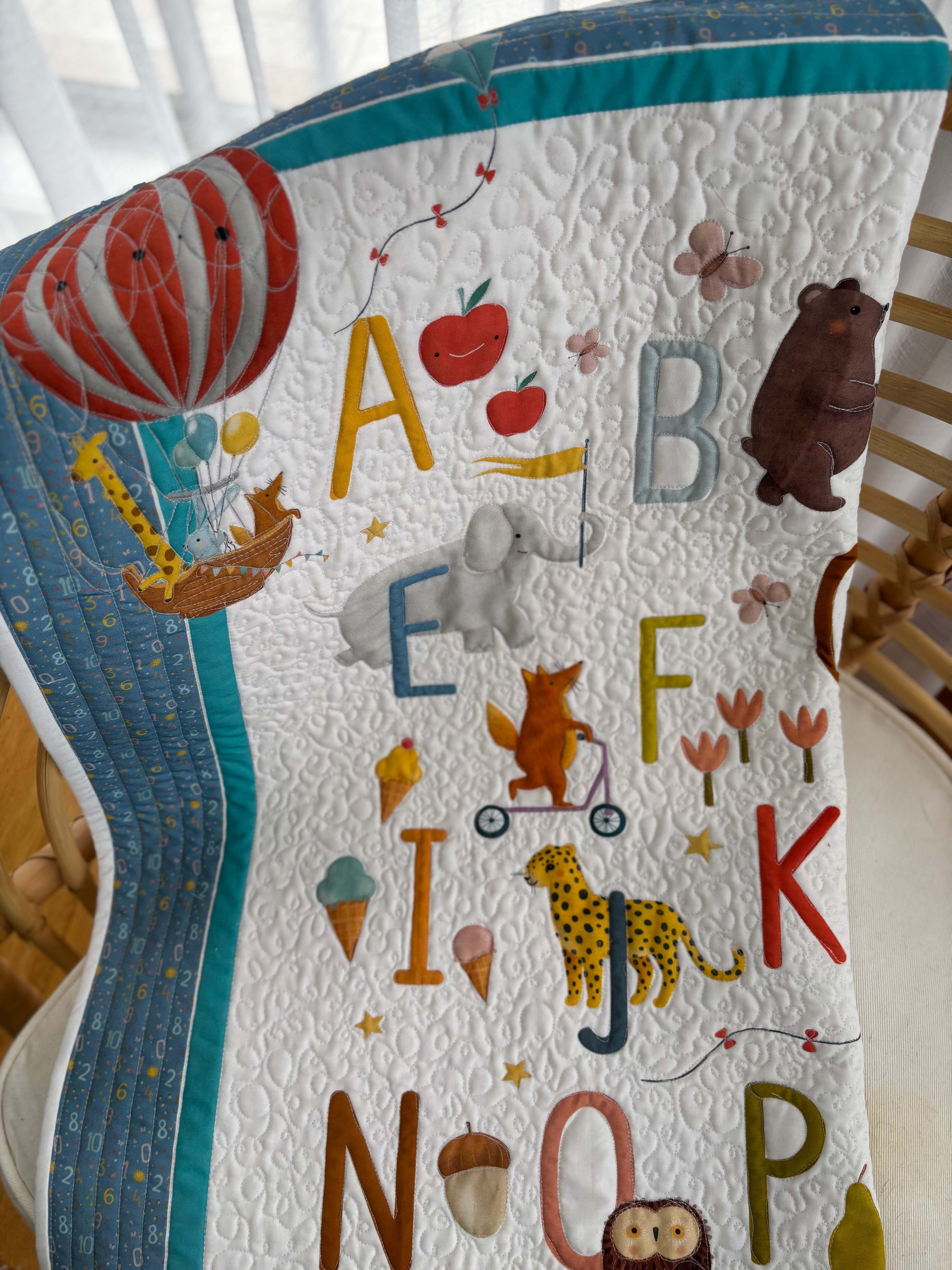 Alphabet Keepsake Quilt – Handmade Baby Playmat & Quilt